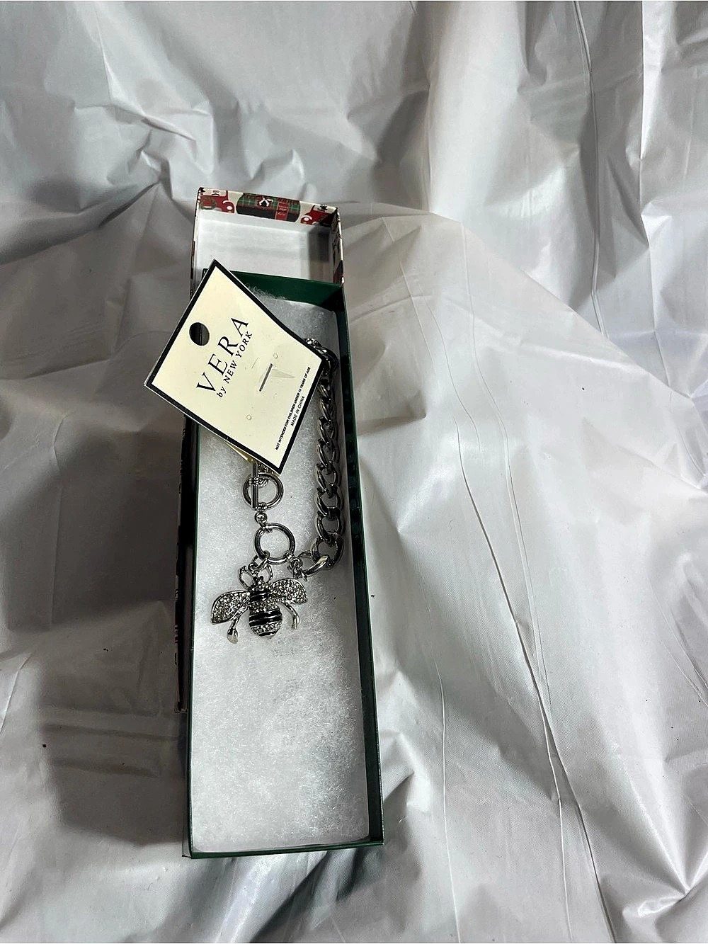Vera Bradley Charm Bracelet in Silver & Black NWT